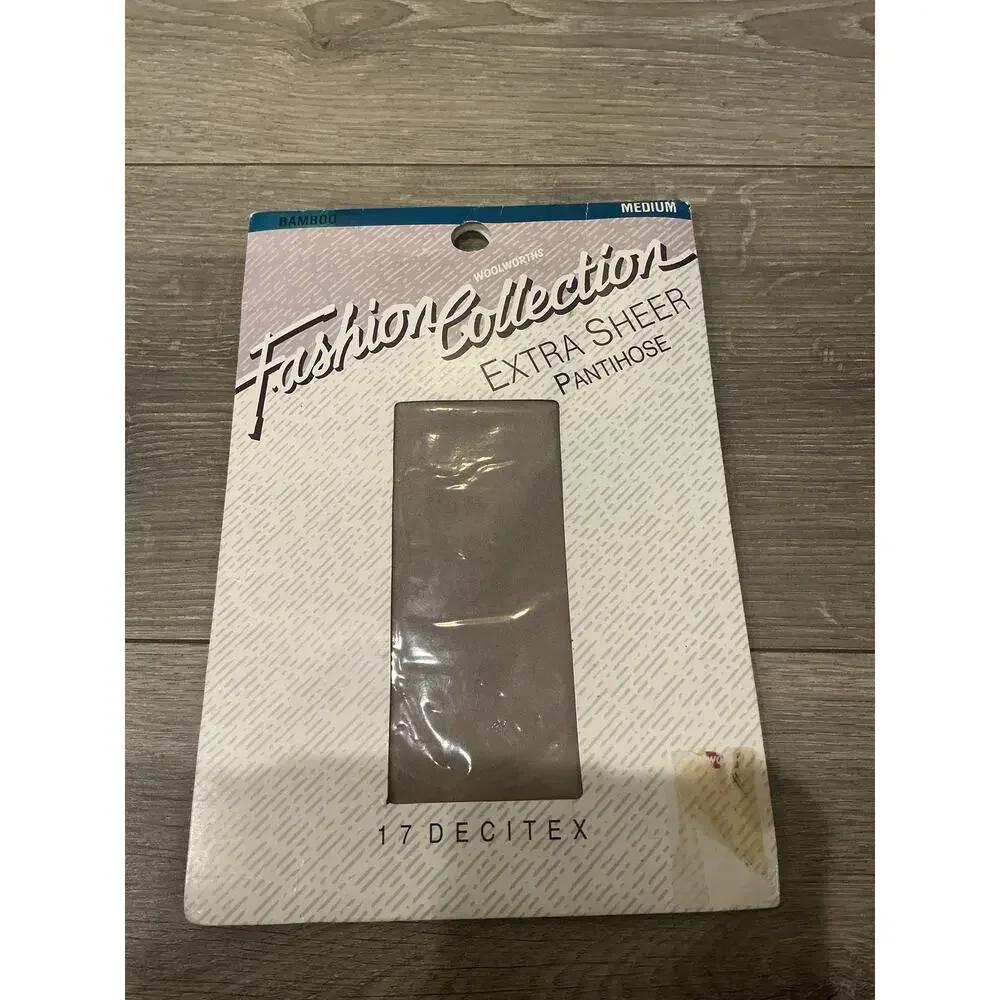Woolworths Womens Pantihose Medium Bamboo Extra Sheer Reinforced Toe 092